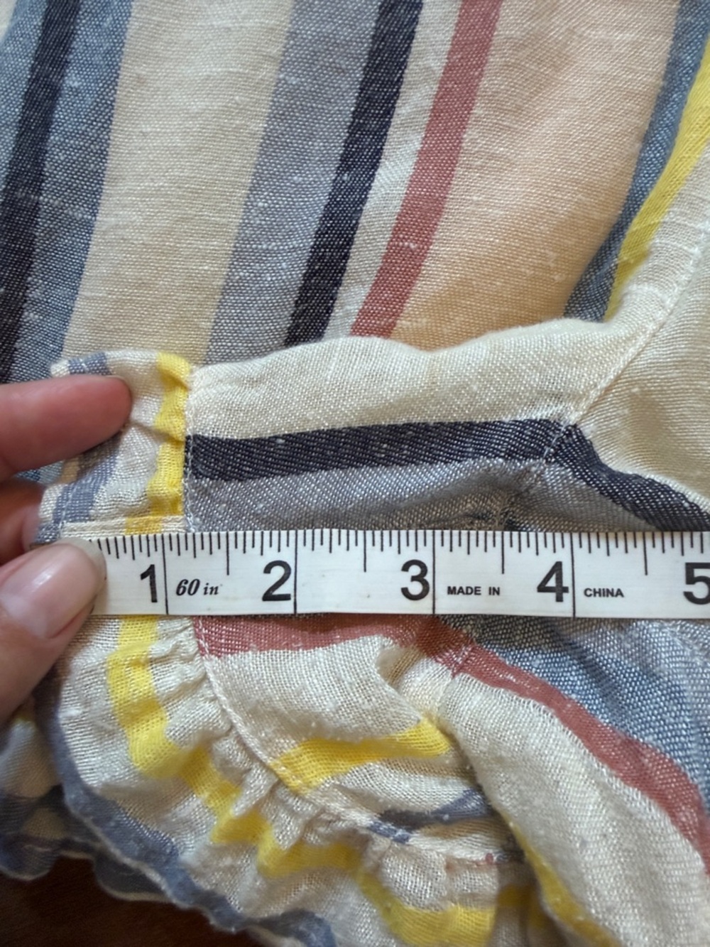 Francesca’s Sz M Striped Ruffle Hem Women’s Shorts - Multicolor - Picture 11 of 11